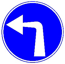 סע שמאלה; פנה אחרי התמרור