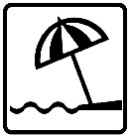 חוף רחצה מוסדר.